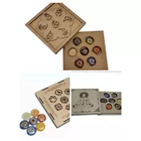 SEVEN CHAKRA HEALING STONE WITH WOODEN BOX